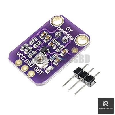 Picture of MAX4466 Sound Sensor Module | High-Sensitivity Microphone Amplifier Board | Audio Detection Module for Arduino, ESP32 & DIY Projects (Purple)