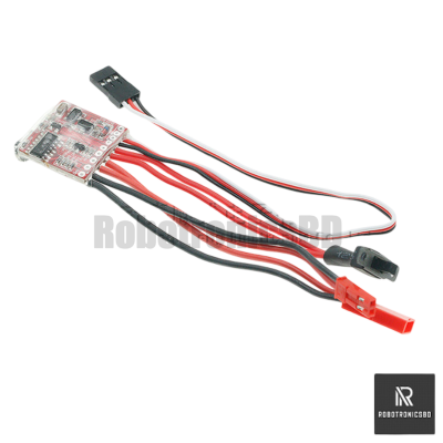 Picture of 20A Bi-Directional ESC Motor Speed Controller | Forward & Reverse DC Motor Controller | PWM Control | Arduino, RC & Robotics Projects (Red)