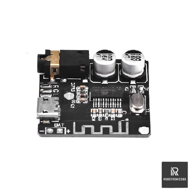 Picture of Bluetooth 5.0 Audio Receiver Board | MP3 Lossless Decoder | Wireless Stereo Music Module for DIY Audio Projects (Black)