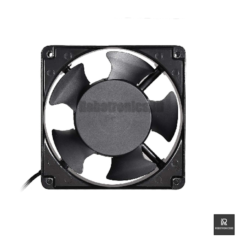 Picture of 5 Inch 220V AC Cooling Fan | High-Speed Exhaust Ventilation Fan for Electronics, Incubators, Inverters (Black)