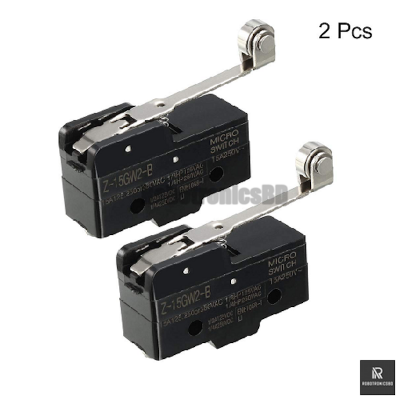 Picture of Micro Limit Switch with Long Lever – LXW5-11N1 / Z-15GW2-B | Egg Turning Motor Switch for Incubator (Black)