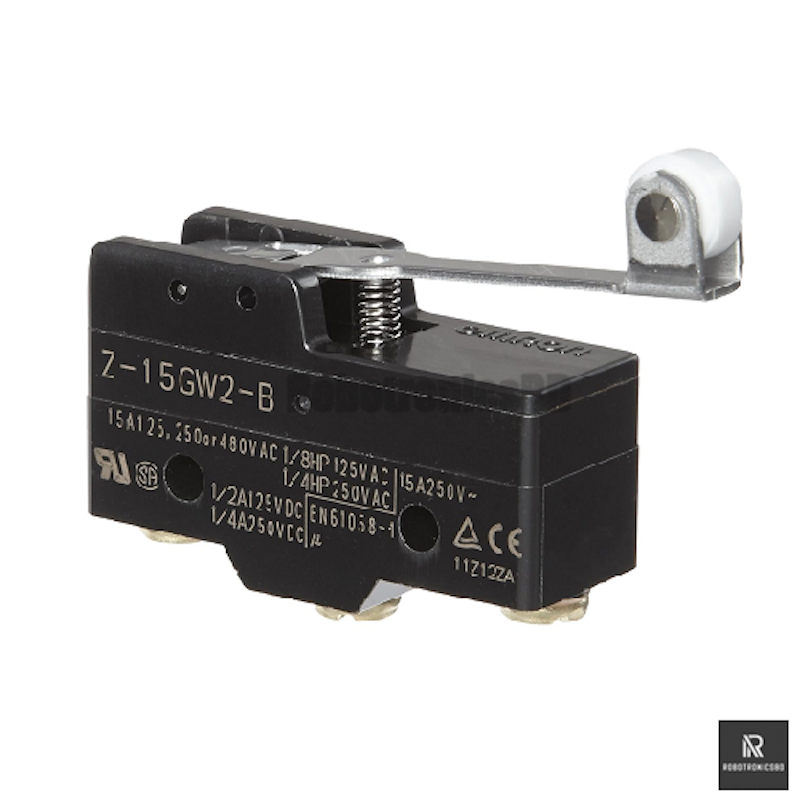 Picture of Micro Limit Switch with Long Lever – LXW5-11N1 / Z-15GW2-B | Egg Turning Motor Switch for Incubator (Black)