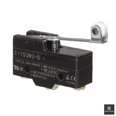 Picture of Micro Limit Switch with Long Lever – LXW5-11N1 / Z-15GW2-B | Egg Turning Motor Switch for Incubator (Black)