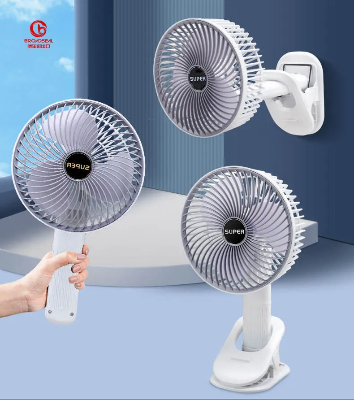 Picture of Mini Folding Fan 9 inch Pedestal Standing Fan Portable Usb Rechargeable Tower Table Desk Stand Fan