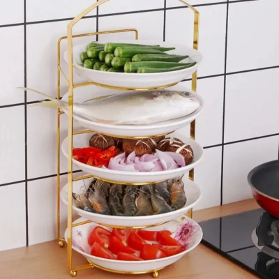 Picture of Kitchen Punch Free 5 Layer Portable Space Saving Dish Rack