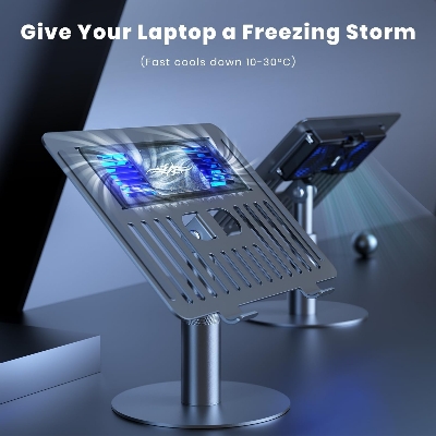 Picture of Laptop Cooling Pad Stand Semiconductor Cooler with Aluminum Alloy Holder