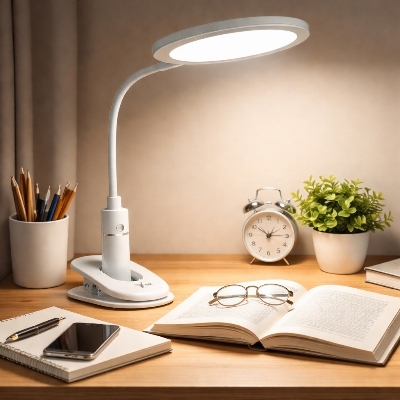 Picture of Folding Desk Lamp, USB Touch Control Dimmable Night Light, LED USB Rechargeable Desk