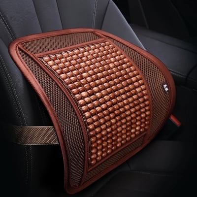 Picture of Wooden bead waist support summer back massage waist cushion car/chair seat