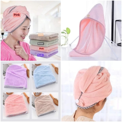 Picture of 
Fast Dry Hair Cap 1PC Microfiber Hair Fast Drying Dryer Towel Bath Wrap Hat