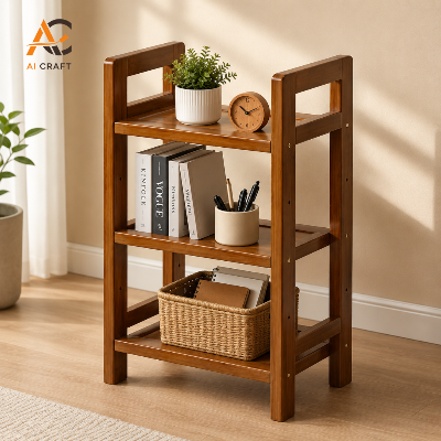 Meheguni Harmony Rack – Premium Meheguni Wood Rack for Books, Décor & More