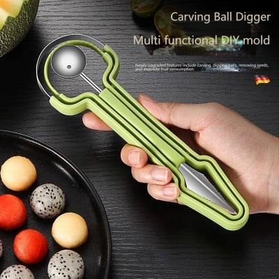 Picture of 4 in 1 Fruit Carving Knife Cutter Fruit Platter Fruit Dig Pulp Separator Kitchen Home Tools