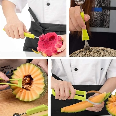 Picture of 4 in 1 Fruit Carving Knife Cutter Fruit Platter Fruit Dig Pulp Separator Kitchen Home Tools