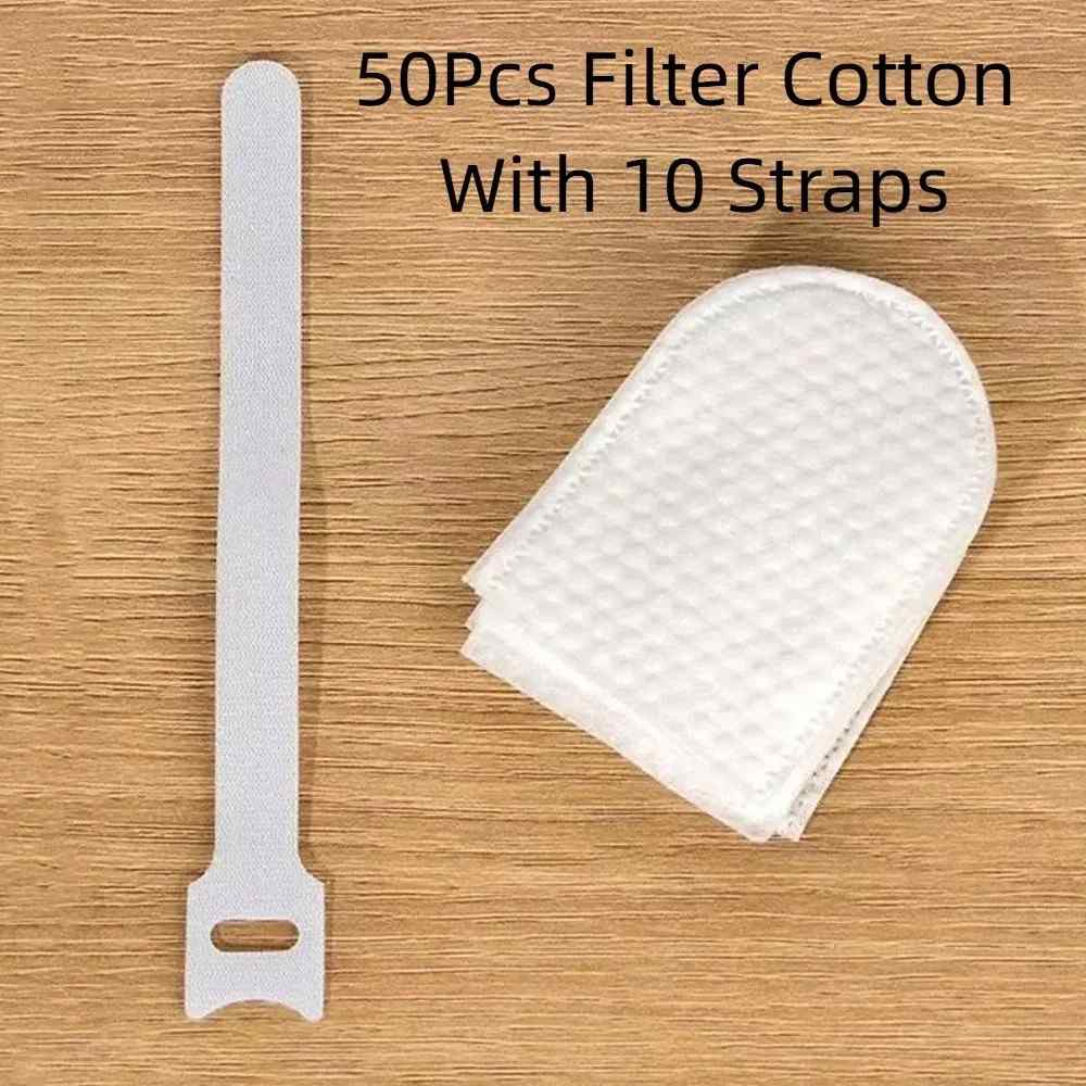Picture of 50Pcs Anti-splash Cotton Thickened Filter High-density Universal Faucet Filter (with 10pcs T-strap)