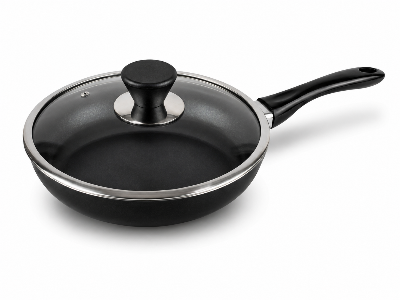 Picture of TPR NS RegularFry Pan with Lid (Black) - 22 cm