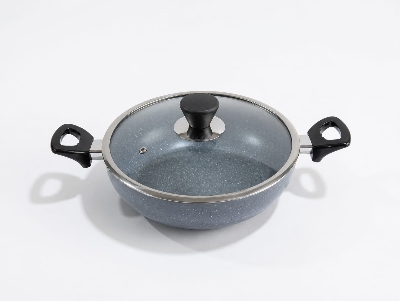 Picture of TPR NS Marble Coated Karai With Lid 22 CM