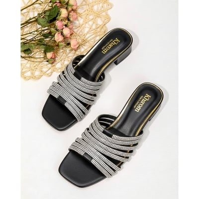 Picture of Sparkle Strap Bolck Heel - Black