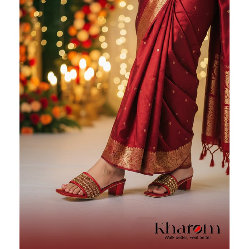 Picture of Maroon Gorges Heel - Maroon
