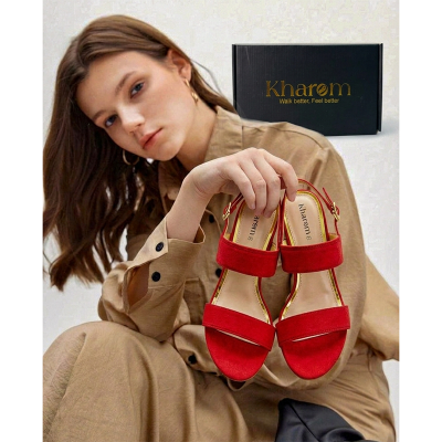 Picture of Suede Leather Belt - Red