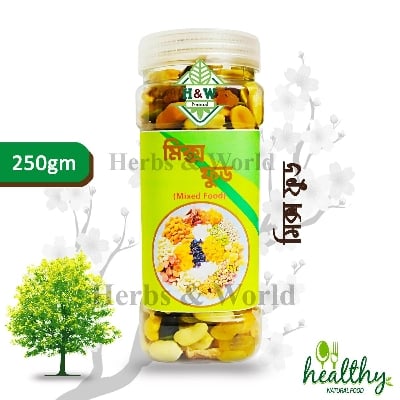 Picture of Mixed Dry fruits & nuts with different items 250gm JAR container
