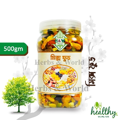 Picture of Mixed Dry fruits & nuts with twelve items 500gm JAR
