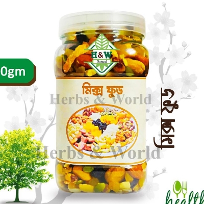 Picture of Mixed Dry fruits & nuts with twelve items 500gm JAR