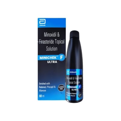 Picture of Abbott Minichek F Ultra Solution 5% Minoxidil & 0.1% Finasteride 60ml