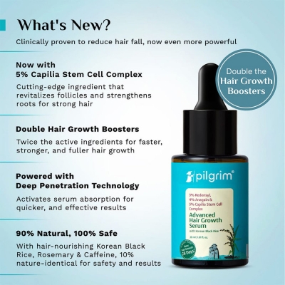 Picture of Pilgrim Hair Growth Serum 3% Redensyl + 4% Anagain – 50 ml