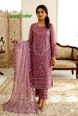 Picture of Premium Sada Bahar Kamiz (Four Piece)-Onion Pink