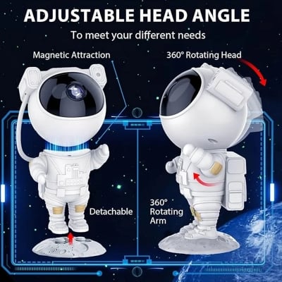 Picture of Astronaut Galaxy Projector – Remote-Controlled Starry Night Light-White