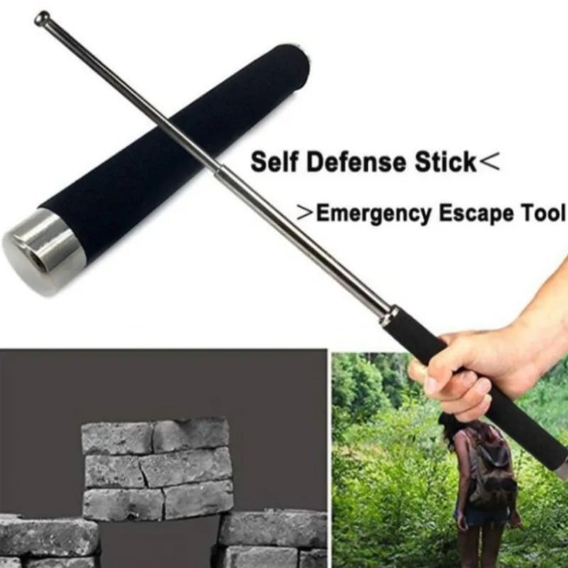Picture of High quality metal Hiking Stick for multitask and Trekking-Black