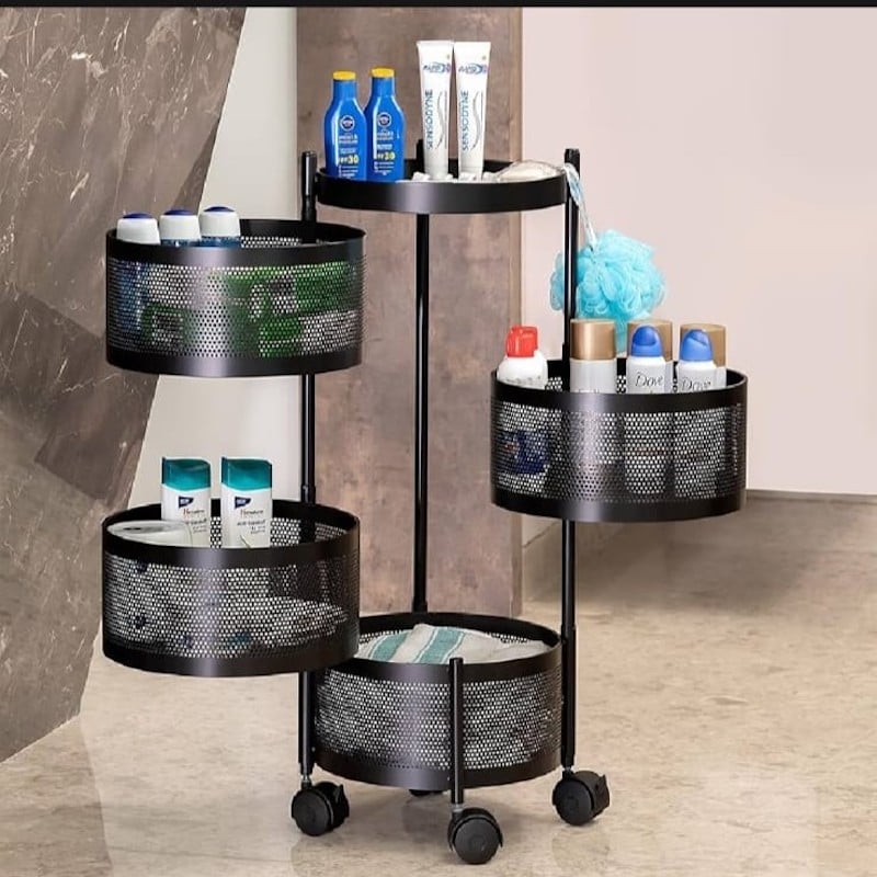 Picture of 4 & 5 Layer Steel Storage Organizer for Vegetables, Cabinets & Kitchen Accessories – Metal Kitchen Storage Rack