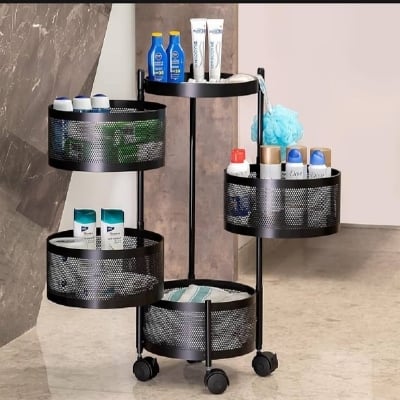 Picture of 4 & 5 Layer Steel Storage Organizer for Vegetables, Cabinets & Kitchen Accessories – Metal Kitchen Storage Rack