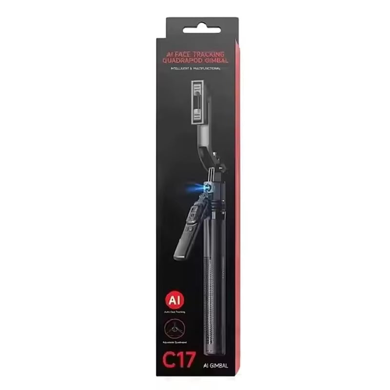 Picture of C17 Cell Phone Selfie Stick Tripod, UTEBIT All-in-One Extendable Selfie Stick Stand with Anti-Shake Handle-Black