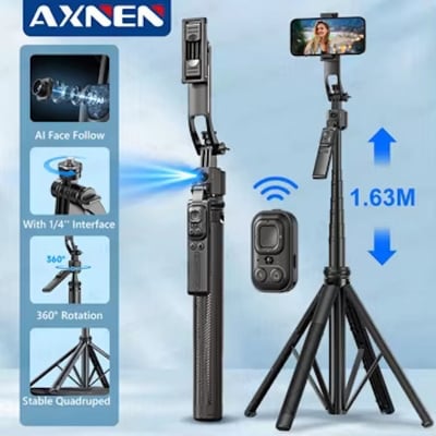 Picture of C17 Cell Phone Selfie Stick Tripod, UTEBIT All-in-One Extendable Selfie Stick Stand with Anti-Shake Handle-Black