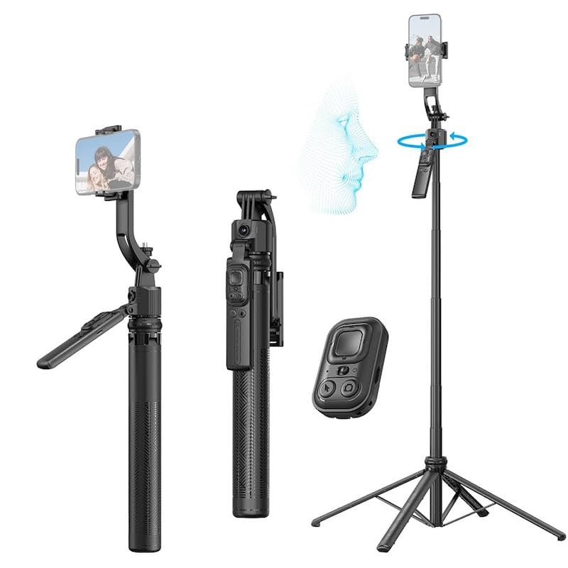 Picture of C17 Cell Phone Selfie Stick Tripod, UTEBIT All-in-One Extendable Selfie Stick Stand with Anti-Shake Handle-Black