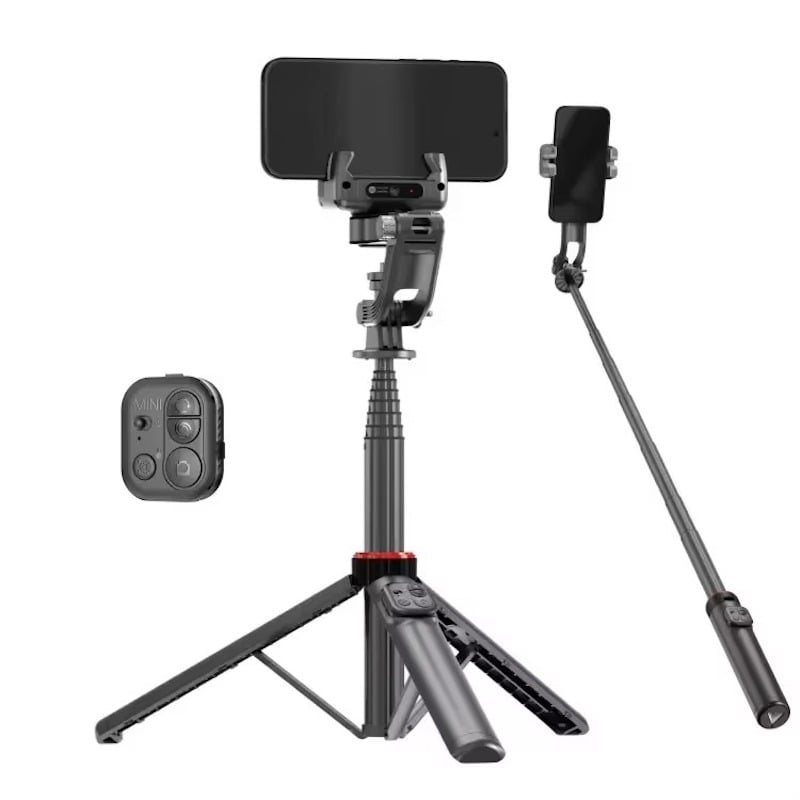 Picture of C22 AI Face Tracking 360° Rotating Selfie Stick Tripod with Bluetooth Remote & Auto Tracking Gimbal-Black