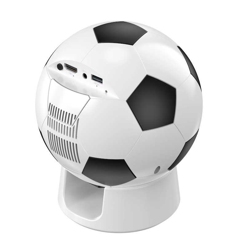 Picture of Football Style Android Portable Mini Projector with 170 Ansi Lumens-White & Black