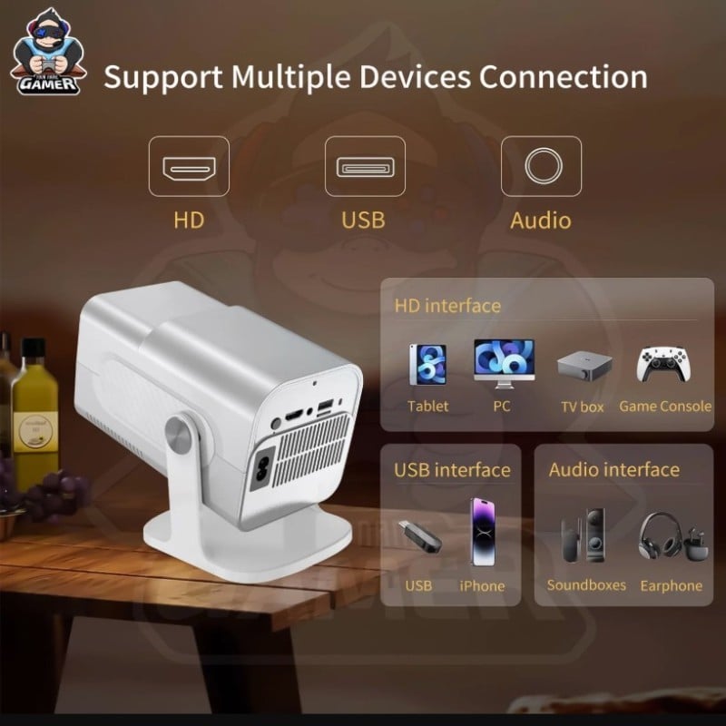 Picture of HCS350 Voice Control Max Gaming Projector-White