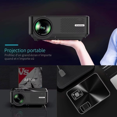 Picture of Cheerlux C9 Multimedia Projector with Dish Connection-Glitter Black