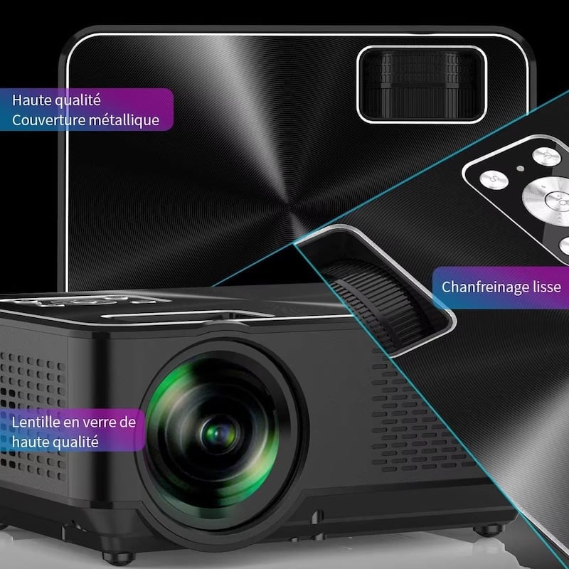 Picture of Cheerlux C9 Multimedia Projector with Dish Connection-Glitter Black
