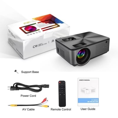 Picture of Cheerlux C9 Multimedia Projector with Dish Connection-Glitter Black