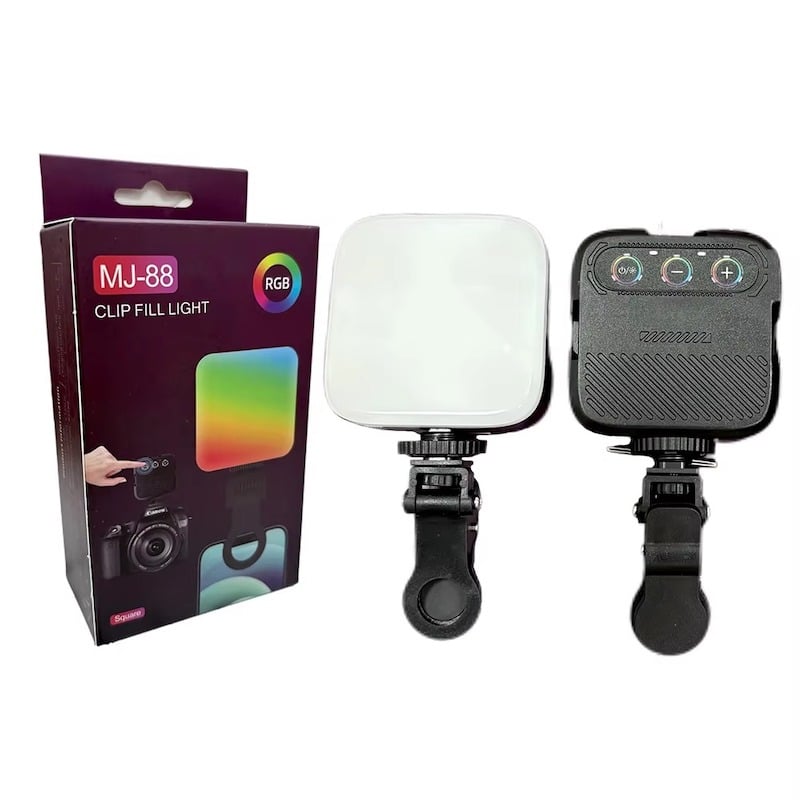 Picture of MJ-88 Mini Rechargeable LED Video Light RGB Camera Light-Black