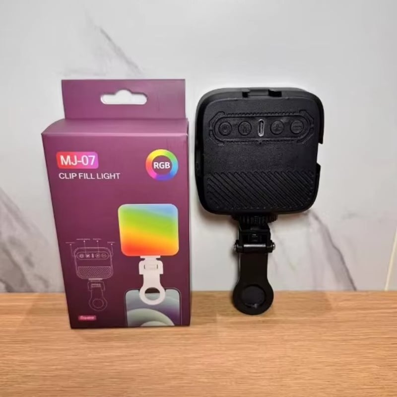 Picture of MJ-07 Mini Rechargeable LED Video Light RGB Camera Light-Black