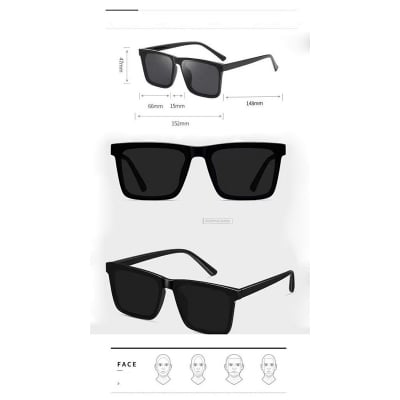 Picture of Polarized UV400 High Quality Double Poly Fashion Sunglass For Men – Black Color