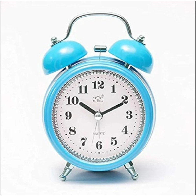 Picture of Twin Bell Table Alarm Clock with Silent Mechanism Backlight and Durable Design for Bedroom Office and Gift Use