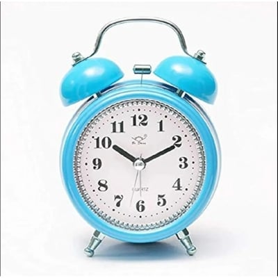 Picture of Twin Bell Table Alarm Clock with Silent Mechanism Backlight and Durable Design for Bedroom Office and Gift Use