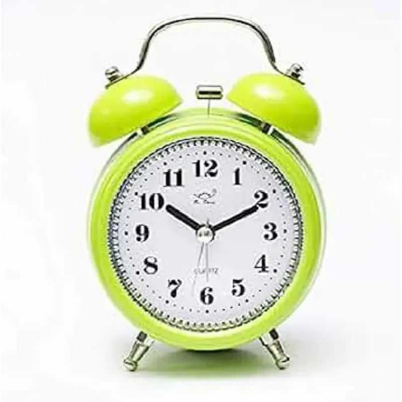 Picture of Twin Bell Table Alarm Clock with Silent Mechanism Backlight and Durable Design for Bedroom Office and Gift Use