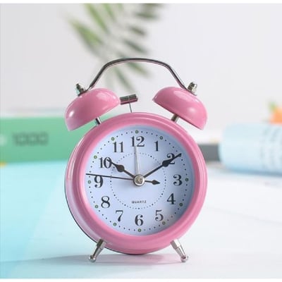Picture of Twin Bell Table Alarm Clock with Silent Mechanism Backlight and Durable Design for Bedroom Office and Gift Use