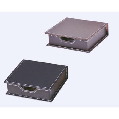 Picture of Leather Memo Box Office School Supplies Desk Accessories Organizer Card Holder Note Holder Sticky Note Storage Box Black(null)