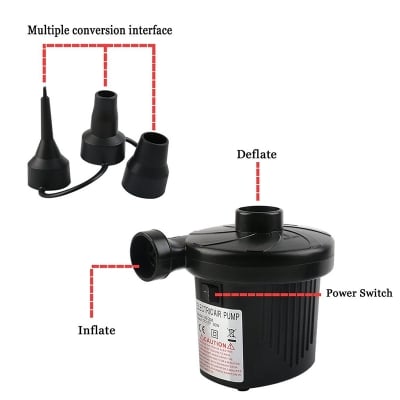 Picture of Electric Air Pump (For Air Mattress Pool Toys Inflatable Stuffs (Black)